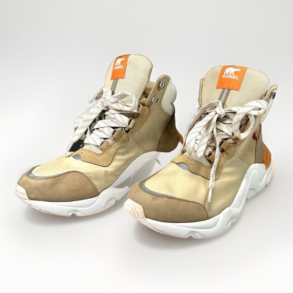 Sorel Size 10.5M KINETIC RNEGD CONQUEST Tawny Buff Sneakers Women's Shoes - Picture 1 of 16